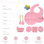 Silicone Baby Feeding Set- 11 piece