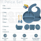 Silicone Baby Feeding Set- 11 piece