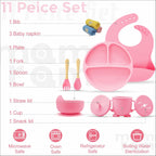 Silicone Baby Feeding Set- 11 piece