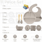 Silicone Baby Feeding Set- 11 piece