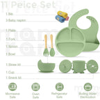 Silicone Baby Feeding Set- 11 piece