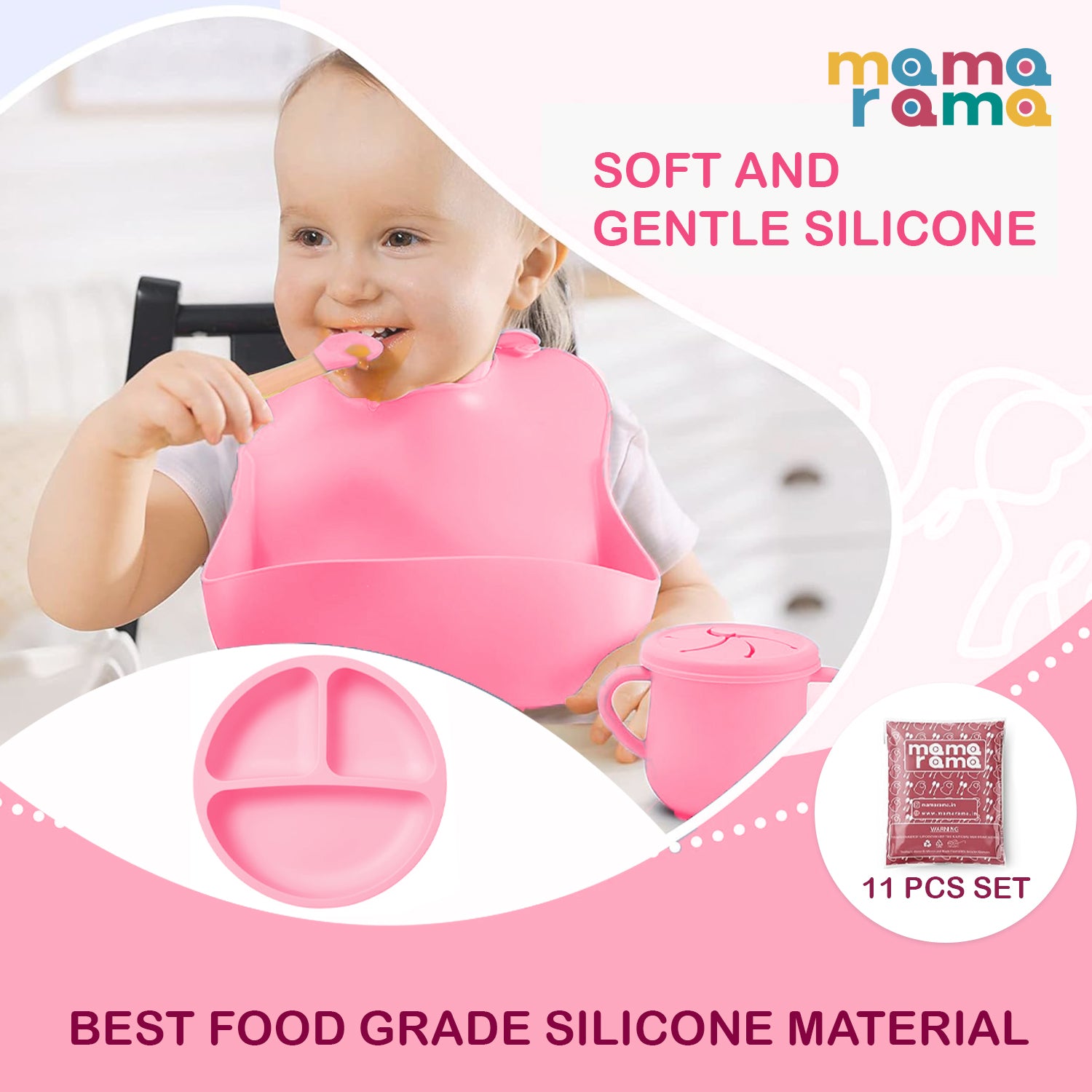 Silicone Baby Feeding Set- 11 piece