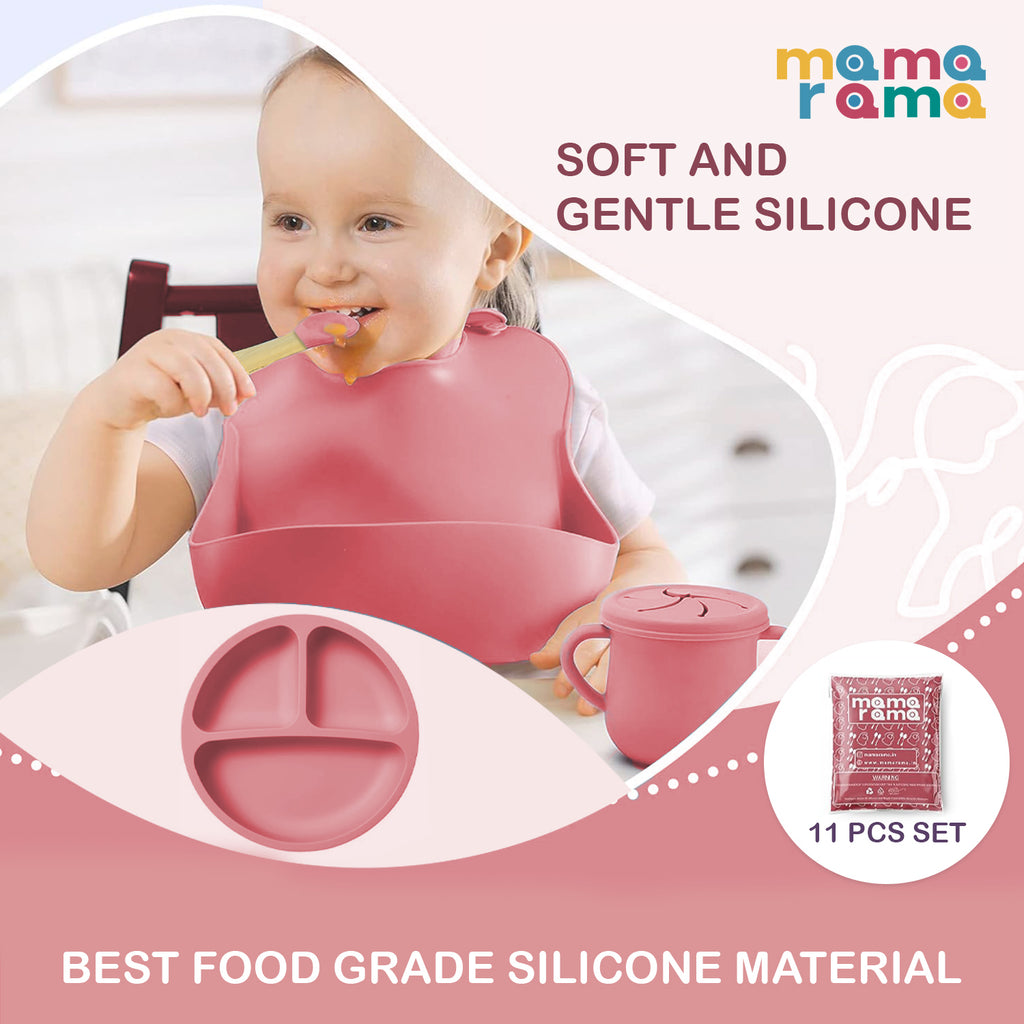 Silicone Baby Feeding Set- 11 piece