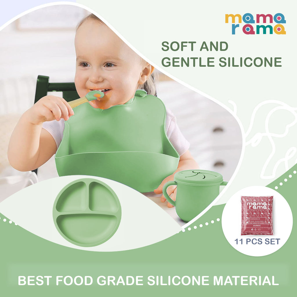 Silicone Baby Feeding Set- 11 piece