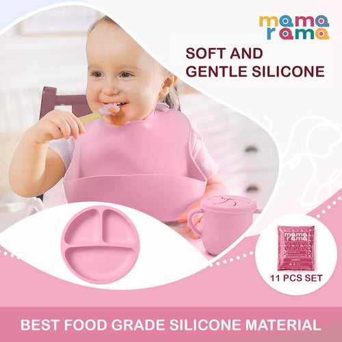 Silicone Baby Feeding Set- 11 piece