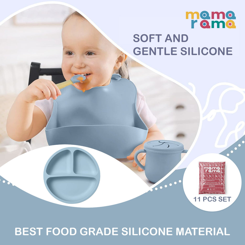 Silicone Baby Feeding Set- 11 piece